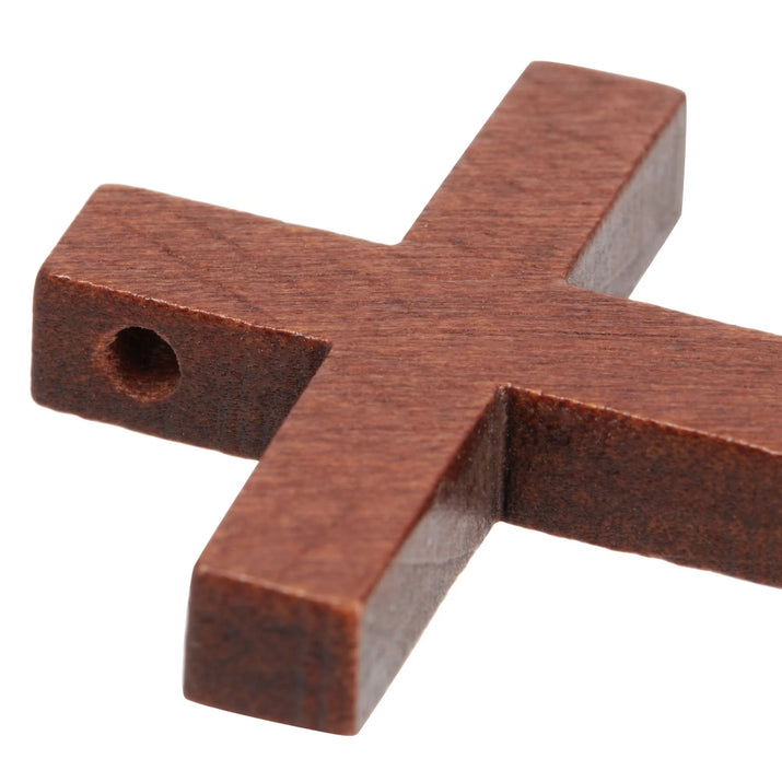 50 Pack Bulk Small Cross Set for Crafts, Wooden Cross Charms for Christian Baptism, Easter, First Communion, Rosary (1 X 2 In)