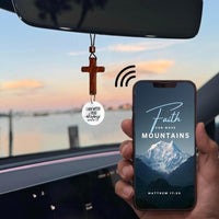 Bible Verse Car Rearview Hanging Cross Ornament, Car Rearview Mirror Cross Pendant, Christian Accessories